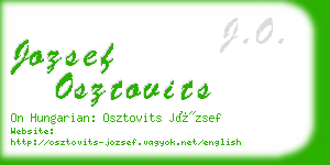 jozsef osztovits business card